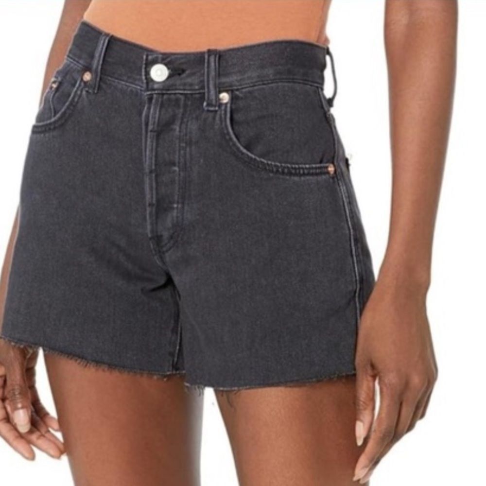 Free People We The Free Ivy Mid Rise Shorts black 26